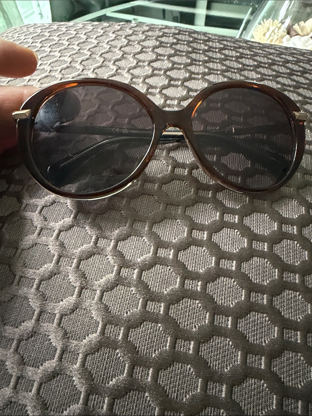 rag & bone Women’s Round Sunglasses - Brown Frame with Black Lenses
